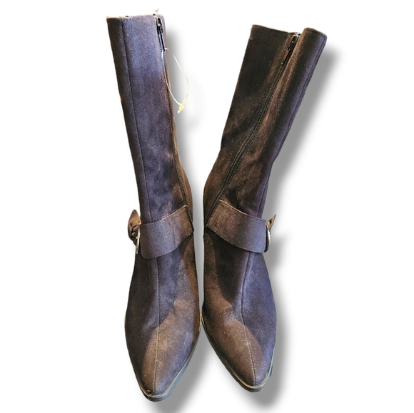 Suede calf high boots - Picture 7 of 9